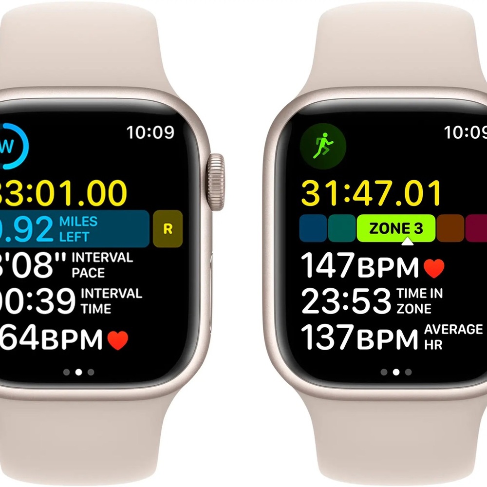 Apple Cream Smartwatch with Square Face and Silicone Band - Picture 3 of 8